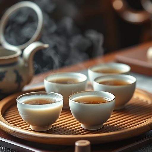 传统茶具与热茶