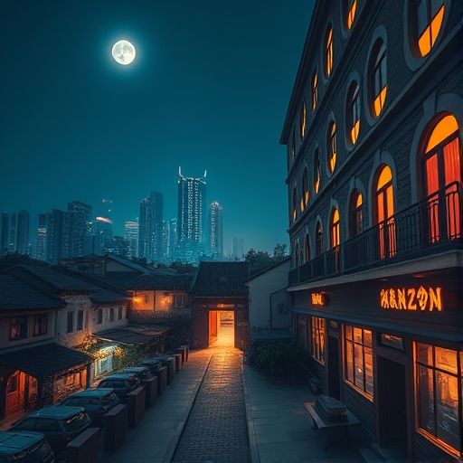 广州圈中楼夜景