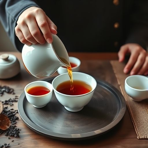 茶艺师在深圳罗湖喝茶工作室泡茶