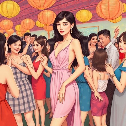 98场主题派对的热闹氛围