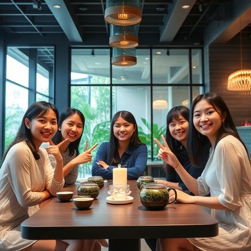 广州年轻人品茶活动