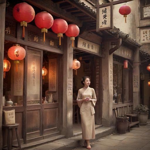 老街巷子里的茶室门面，低调却充满韵味