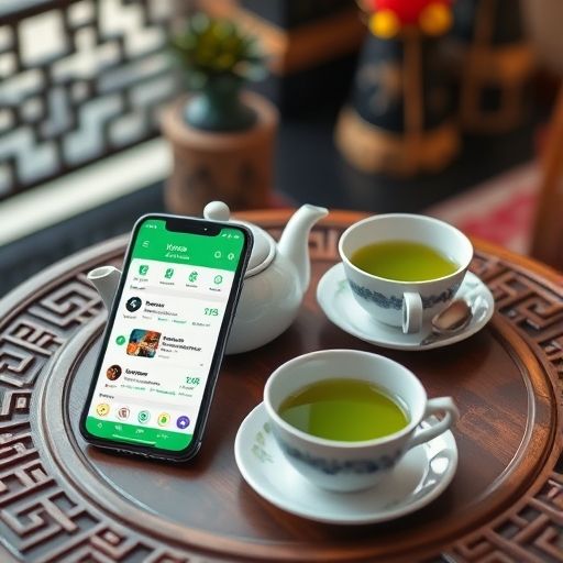 广州茶桌与微信界面