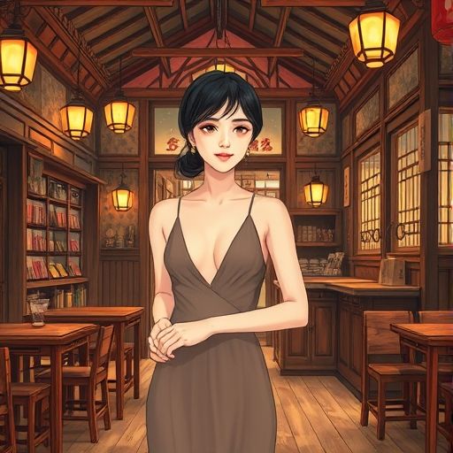 描绘海珠区一家充满怀旧氛围的老字号糖水店内部场景