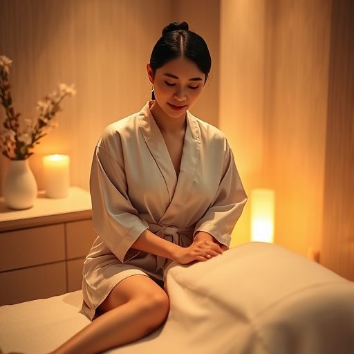 按摩师正在为顾客提供放松服务