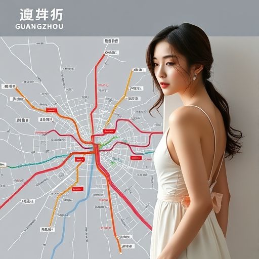 展示海珠区便捷交通及主要休闲娱乐区域分布的地图