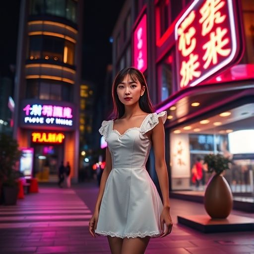 qt场外观的时尚夜景