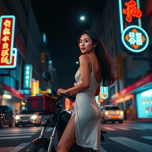 夜间茶饮配送实拍