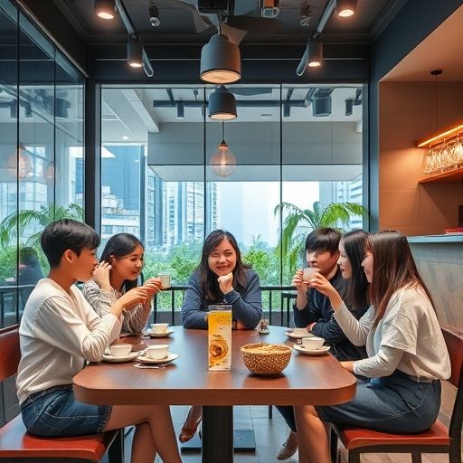 深圳年轻人喝茶场景