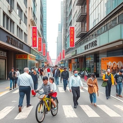 广州中圈繁忙街景