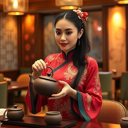 茶艺师冲泡茶叶