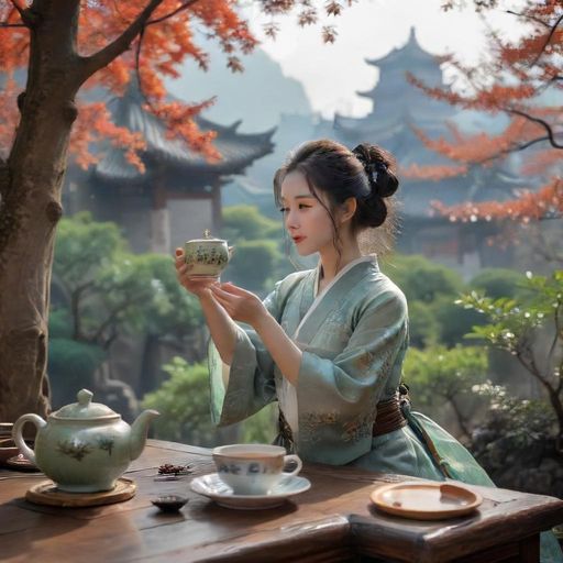 茶艺师为外卖精心准备