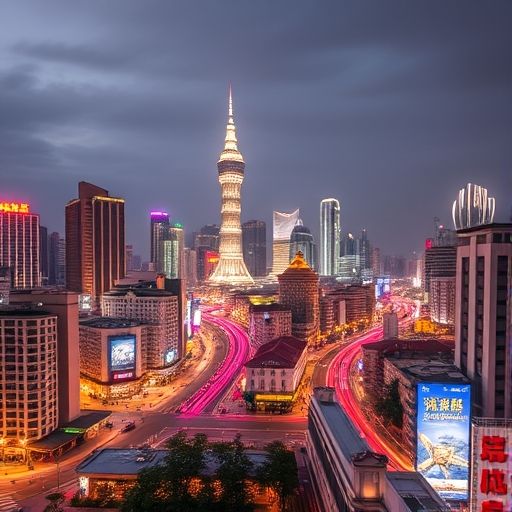 广州夜景与创意氛围