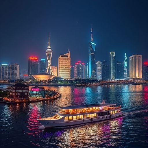 珠江夜游风景