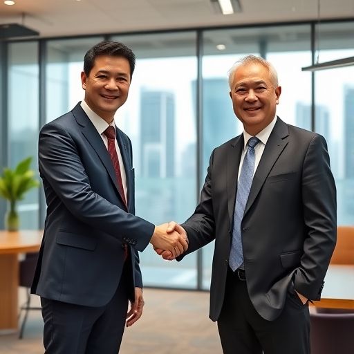 深圳经纪人与客户握手