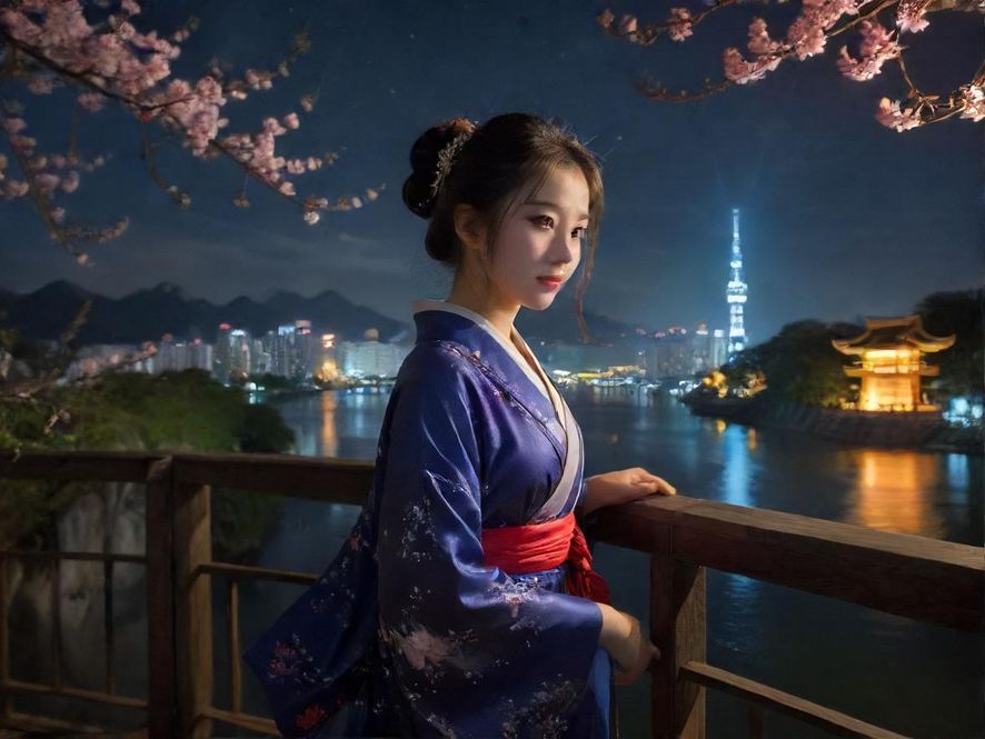 广州夜景繁华，俯瞰霓虹闪烁的都市天际线，充满了无限的休闲娱乐可能。