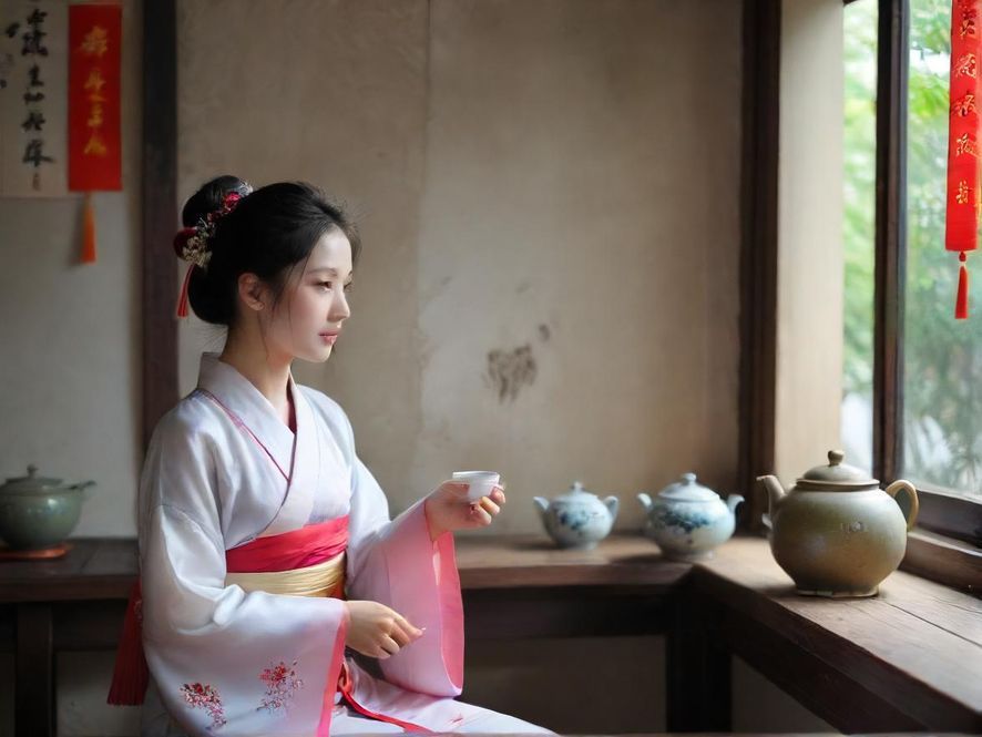 广州私密品茶空间,宽敞明亮,现代中式风格,营造宁静雅致的氛围。