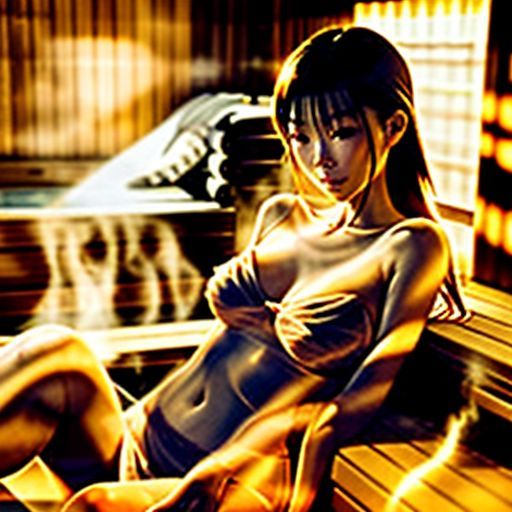 舒适会所的桑拿房特写