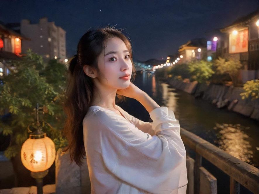 都市夜景下的娱乐场所入口