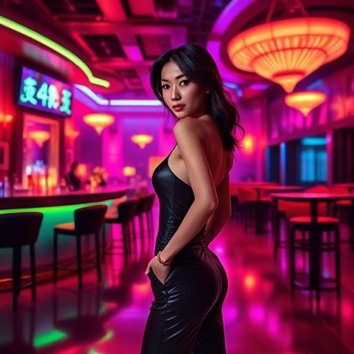 夜场娱乐热闹场景