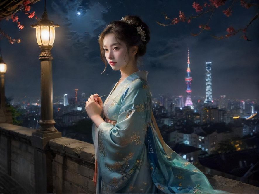 广州夜景灯光 都市繁华 写实照片 摩天大楼