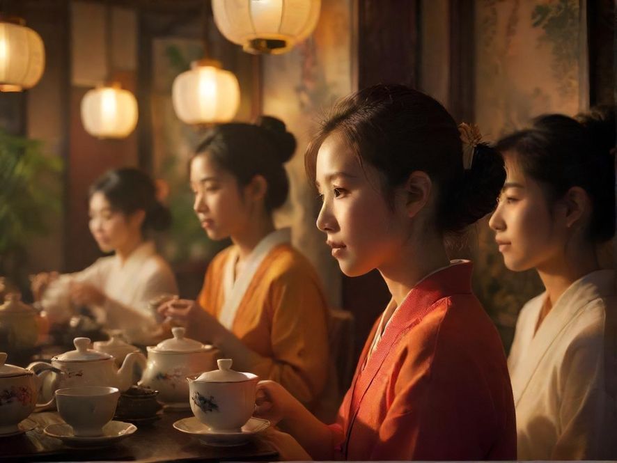 广州喝茶资源茶艺师传统茶室