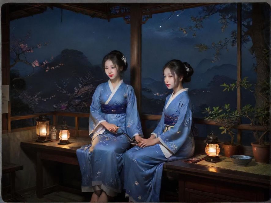 广州私密茶室,夜间灯光下的优雅氛围