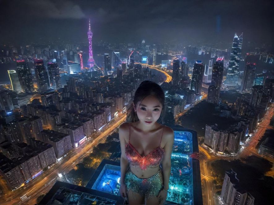 深圳夜店街头夜景