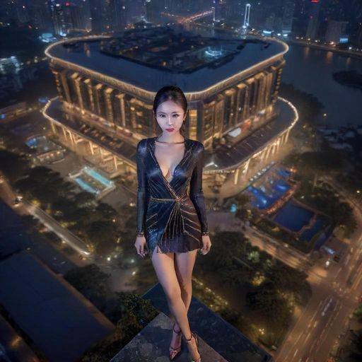 广州夜色中的高端会所外观