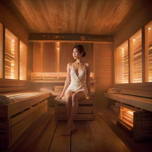 现代感桑拿休息区照片