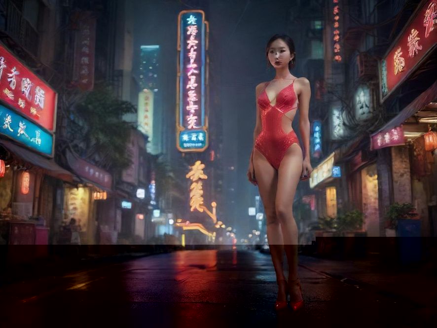 广州夜景下的休闲娱乐氛围