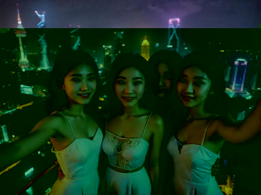 广州夜生活街头夜景