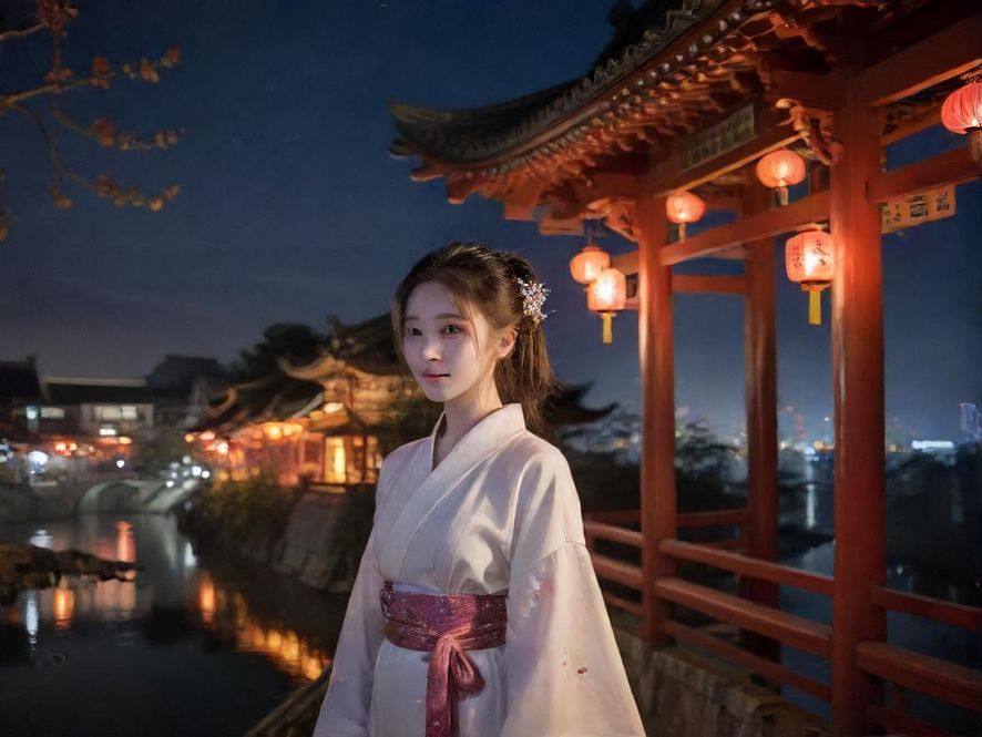 深圳夜景下疲惫的身影