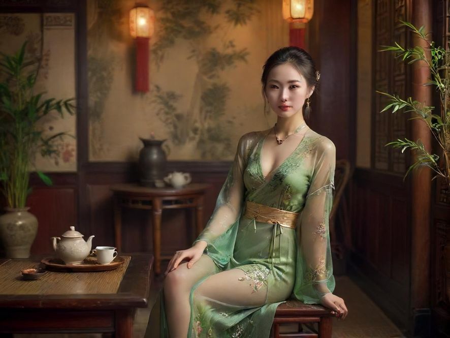 广东夜场会所的传统茶艺空间