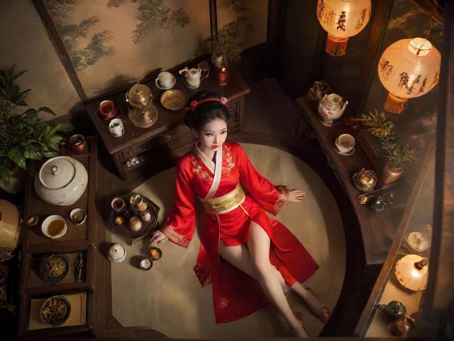 广州品茶工作室室内场景