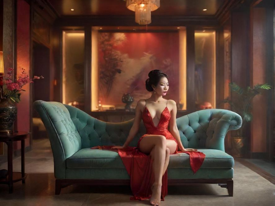 高端休闲会所休息区