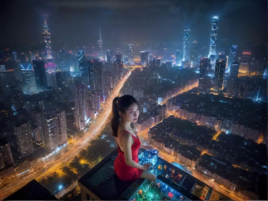 深圳夜生活酒吧街夜景