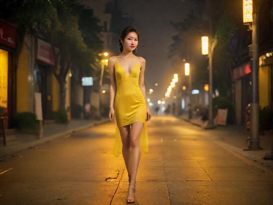 广州天河繁华夜景