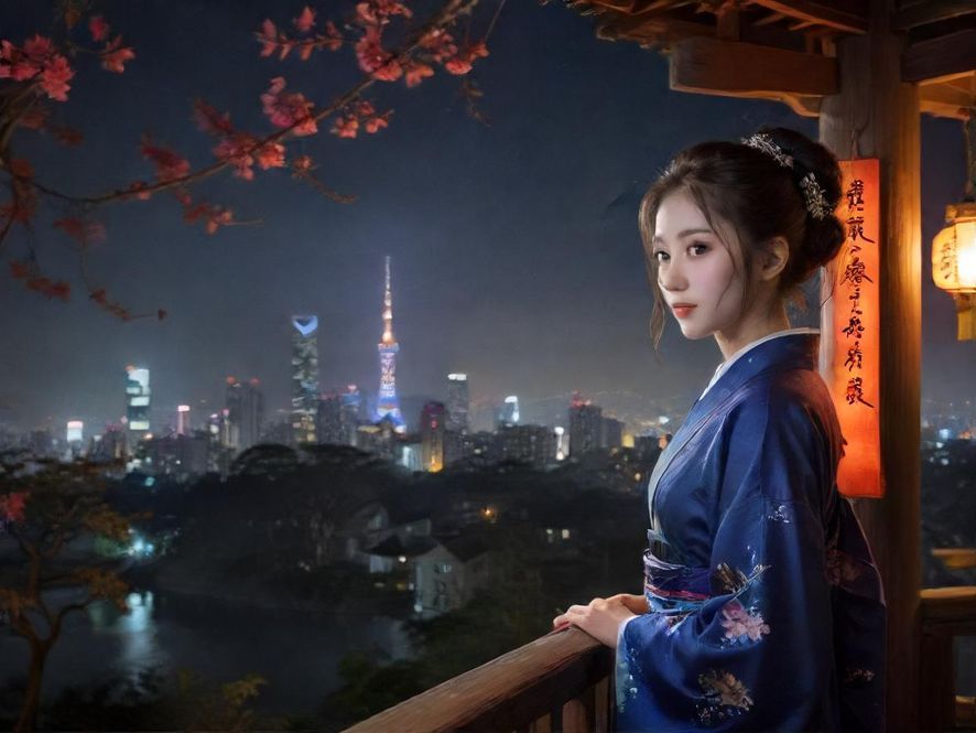 深圳夜景鸟瞰图