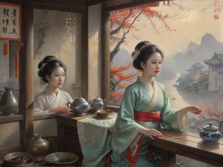 广州茶社休闲放松场景