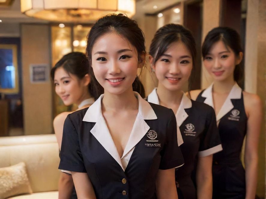 广州盈通国际水会服务人员温馨服务场景