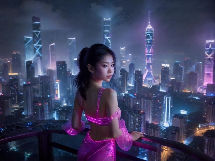 深圳璀璨夜景,高楼林立,仿佛隐藏着无数秘密