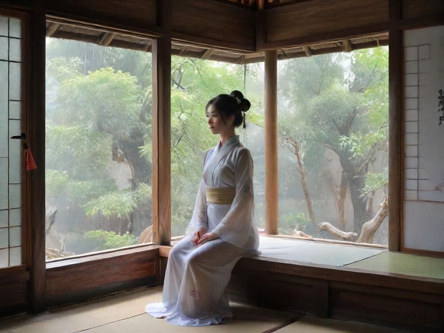 深圳桑拿水疗区,室内全景,写实照片,现代禅意