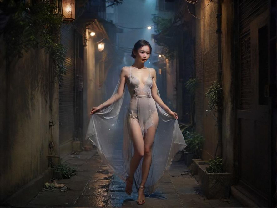 广州夜色下的私密小巷