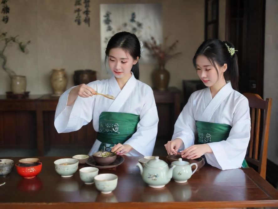 广州莞式会所内部,温暖灯光下的禅意茶室