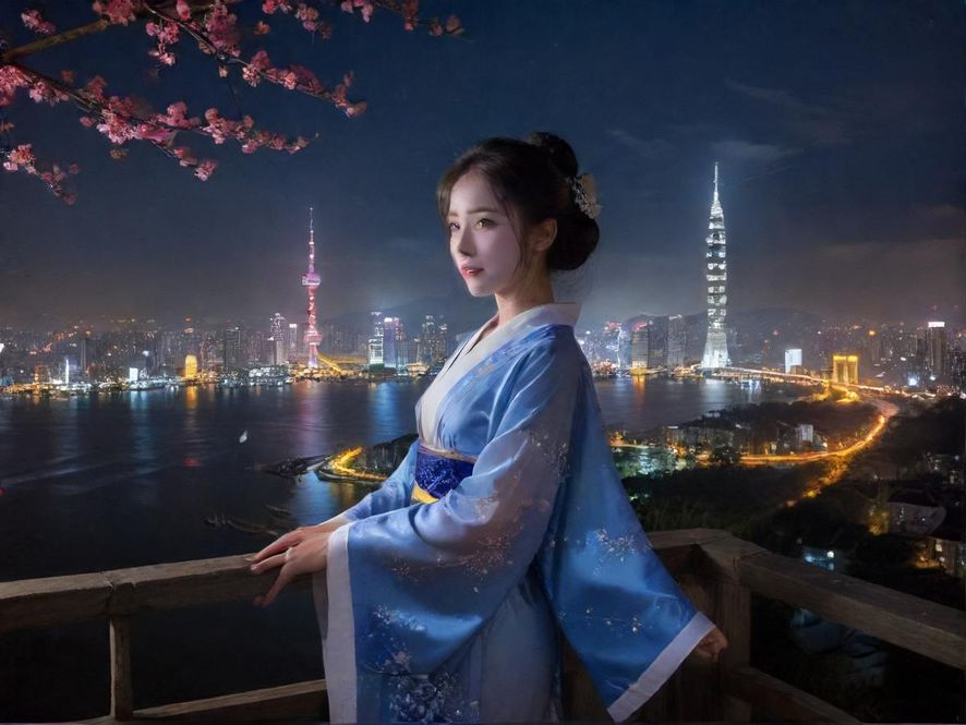 深圳璀璨夜景,远处是高楼大厦