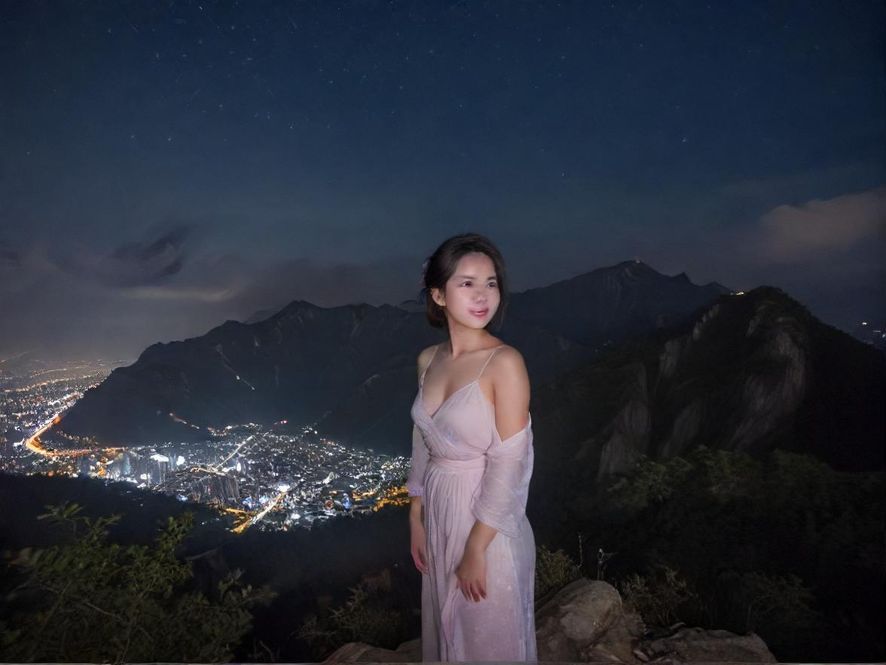 夜幕下的佛山城市街景，远处灯火辉煌，暗示着丰富的夜生活。