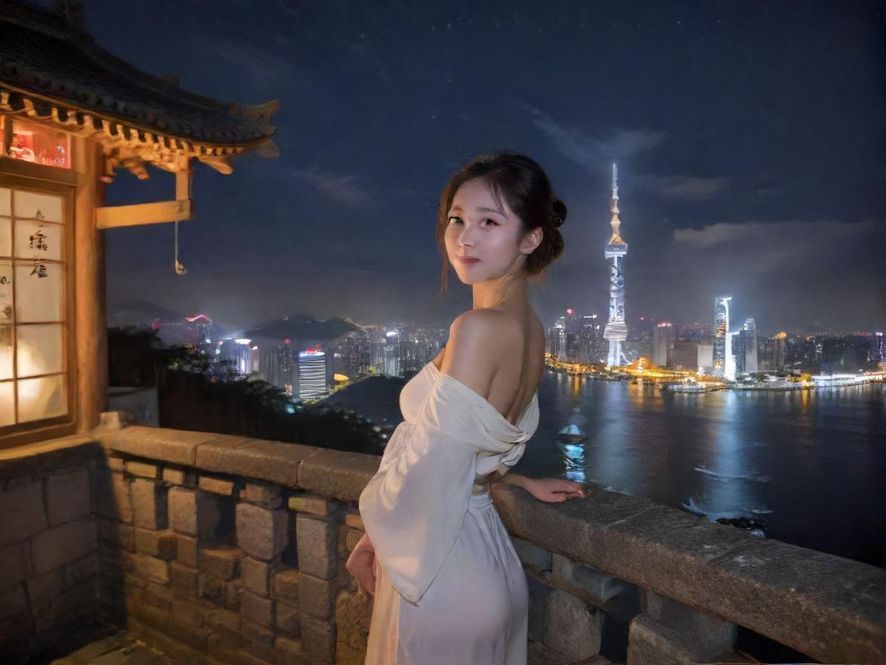 广州夜场灯光璀璨