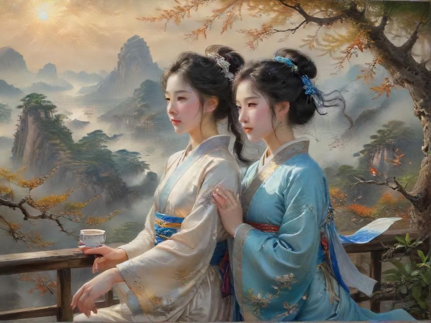 精致茶具与点心