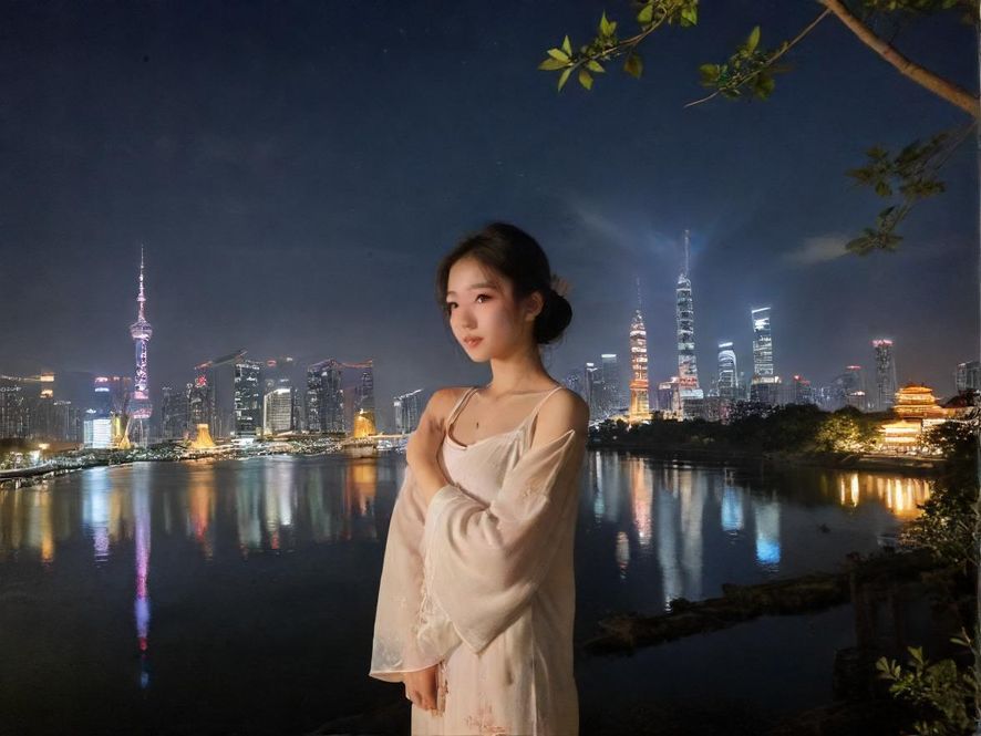 广州夜景下的休闲探秘